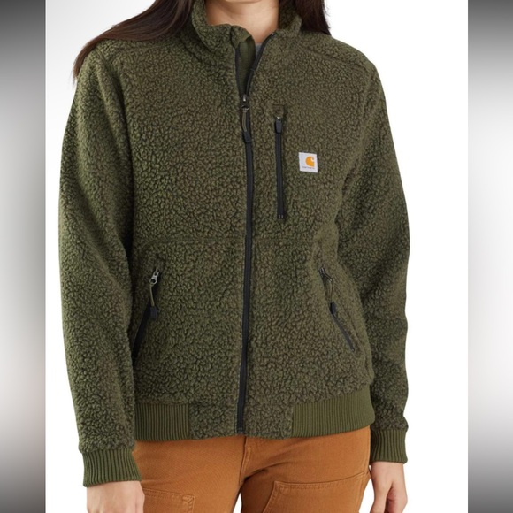 Carhartt Jackets & Blazers - Carhartt Forest Green Teddy Jacket
